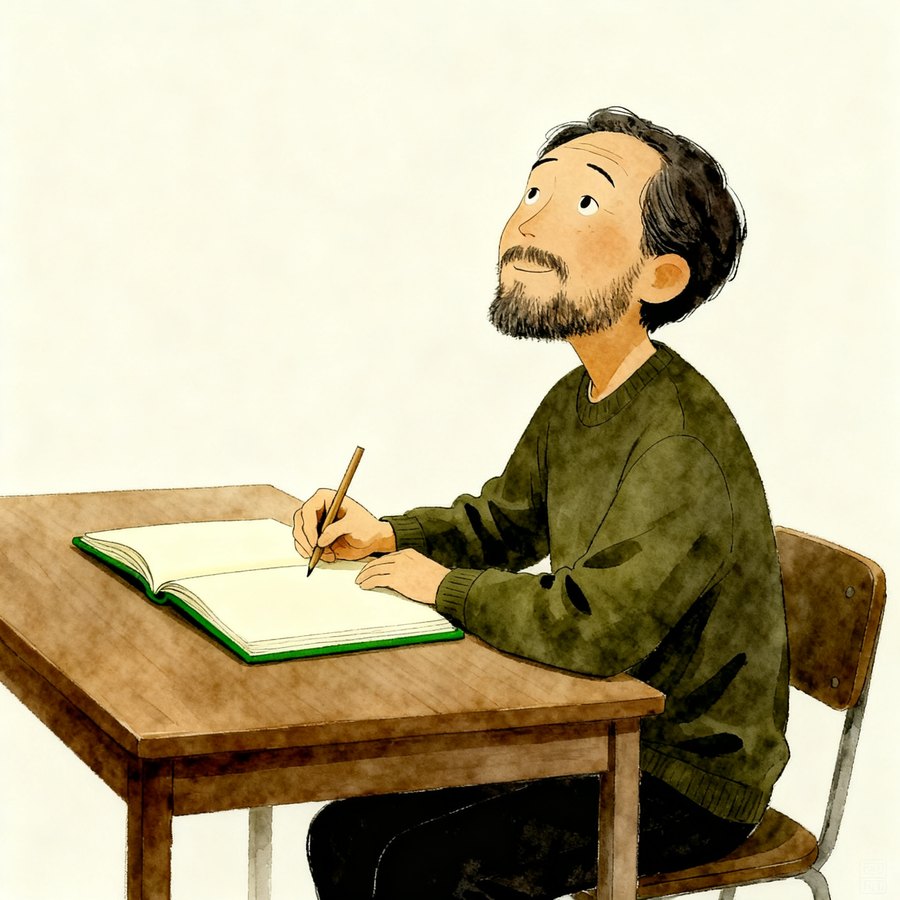 Retrato ilustrado de Milo Tamasi